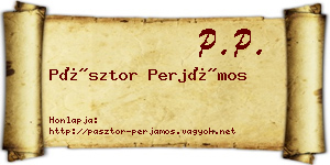 Pásztor Perjámos névjegykártya
